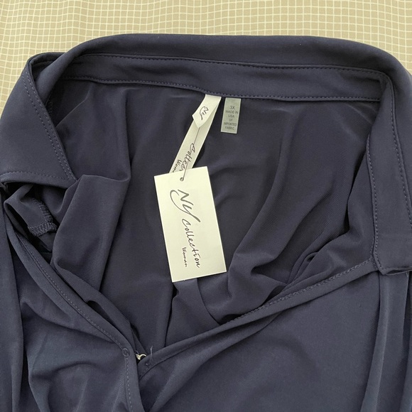 NWT beautiful NY Collection Navy maxi dress 3X plus size. Stretchy. Brand new. - Picture 10 of 10